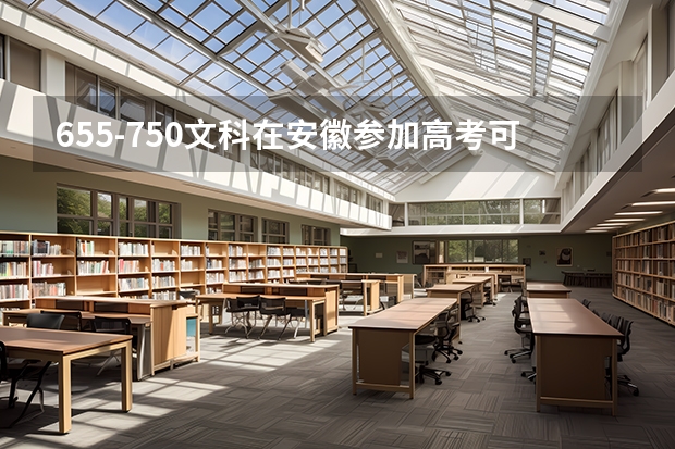 655-750文科在安徽参加高考可以上什么大学