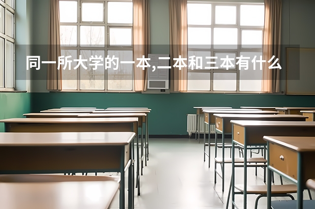 同一所大学的一本,二本和三本有什么区别?