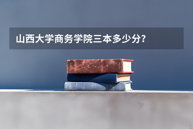 山西大学商务学院三本多少分？