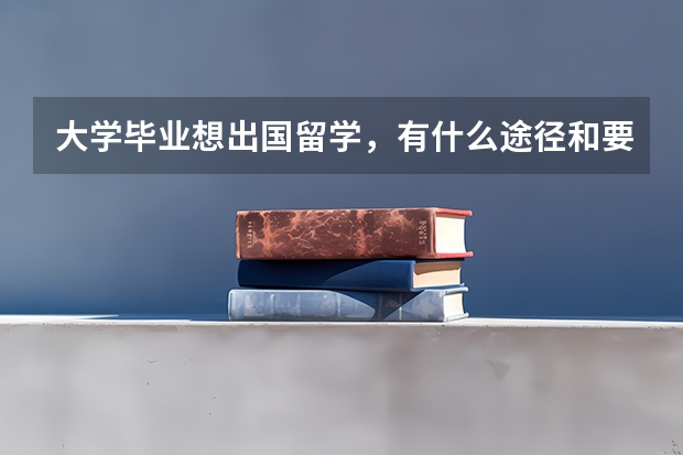 大学毕业想出国留学，有什么途径和要求