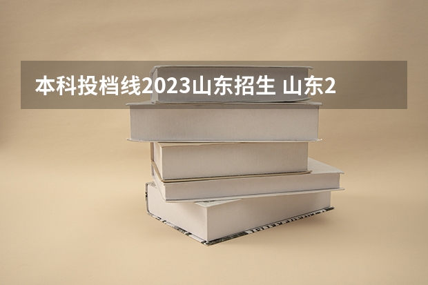 本科投档线2023山东招生 山东2023高考投档线