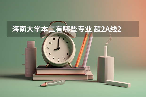 海南大学本二有哪些专业 超2A线24分可以报海南大学的会计学注册会计师方向吗？这专业是不是2A的