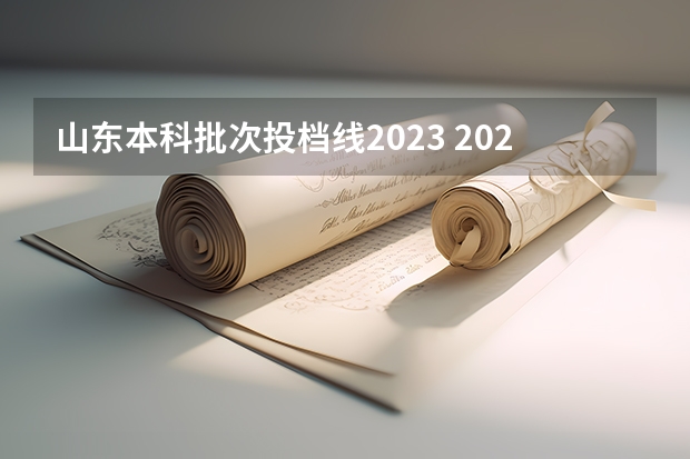 山东本科批次投档线2023 2023高考大学投档线山东