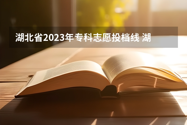 湖北省2023年专科志愿投档线 湖北2023年大专分数线