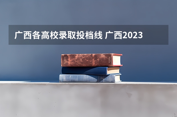 广西各高校录取投档线 广西2023年一本投档线